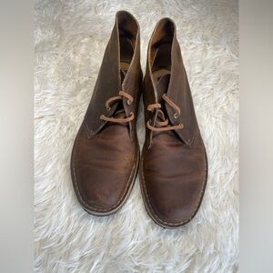 Clarks Brown Leather Desert Chukka Ankle Lace Up Boots